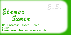 elemer sumer business card